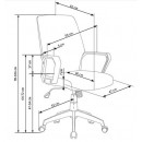 Кресло компьютерное HALMAR SPIN 2 белый/светло-серый